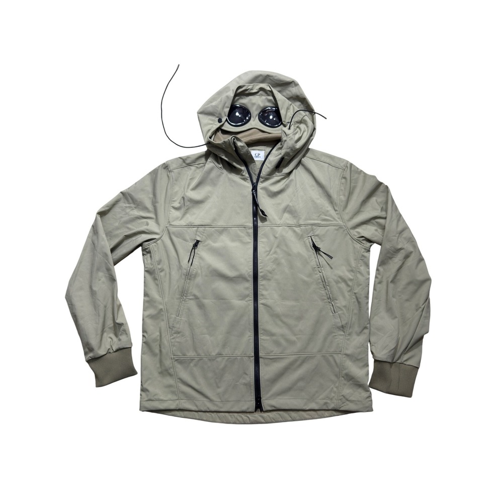 CP Company Chrome-R Goggle Hood Jacket Khaki Beige Mens 52 L